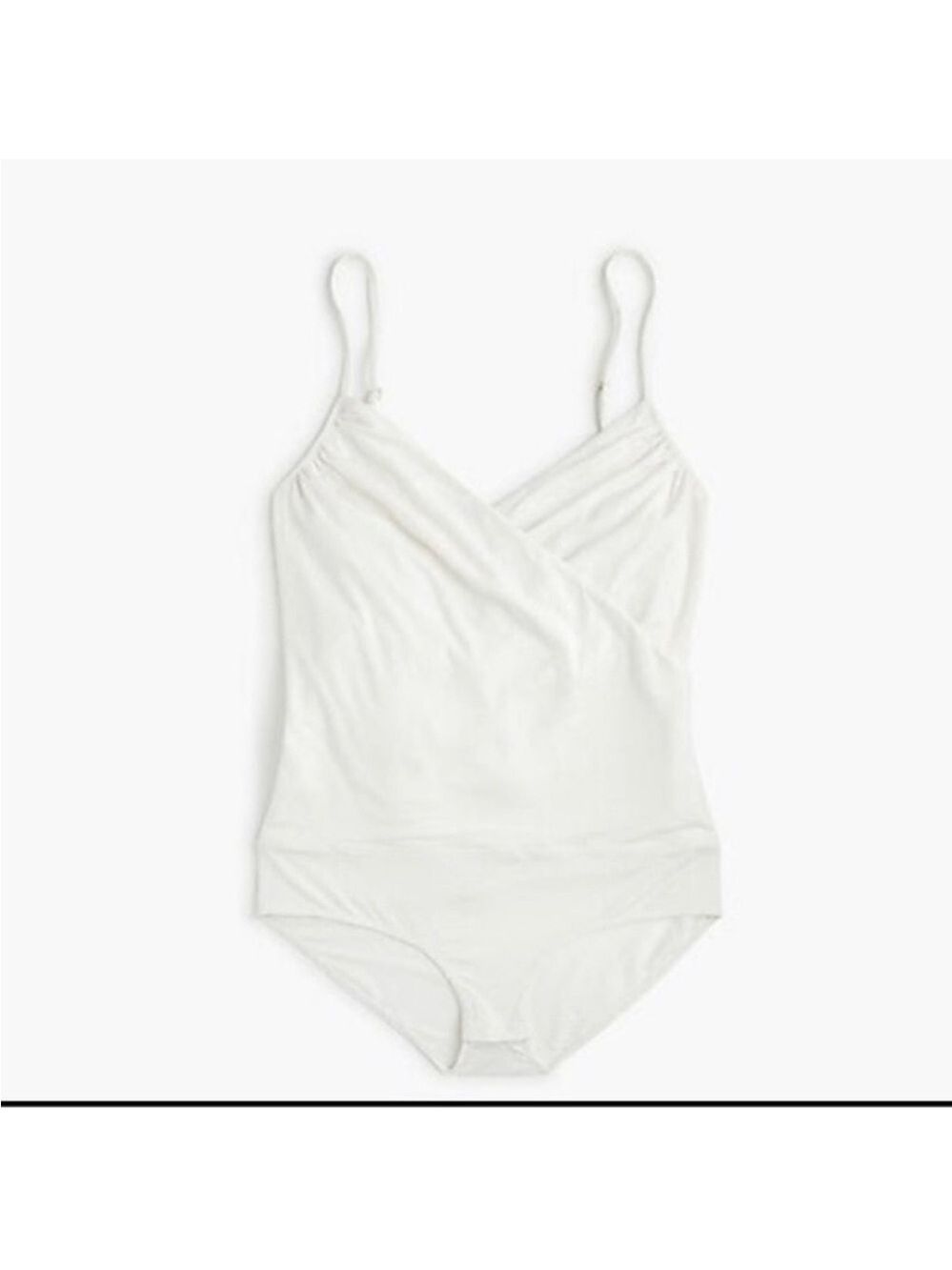 J.Crew Bodysuit Wrap Style in White Size Small